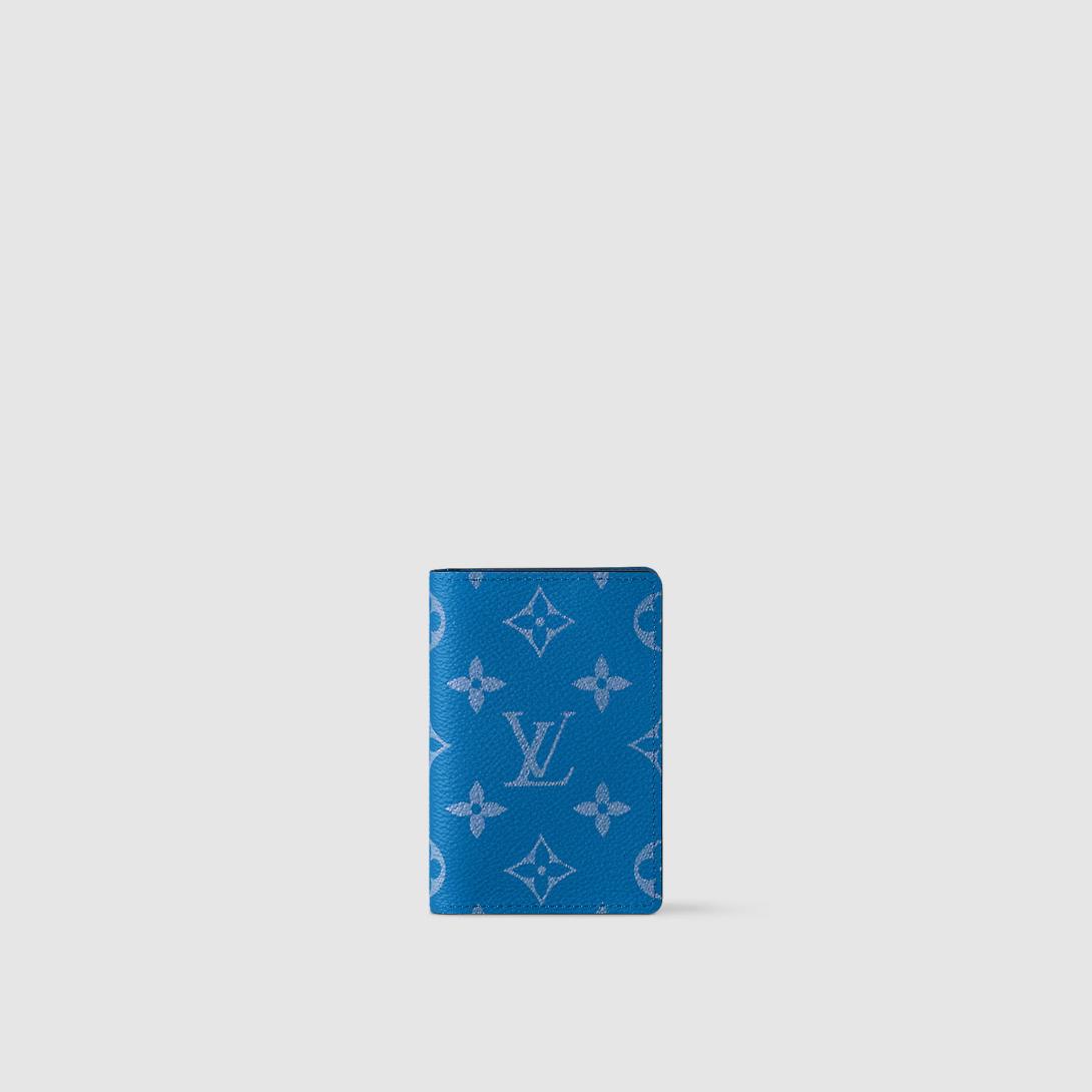 Ví Louis Vuitton Pocket Organizer Taigarama Nam Xanh Dương